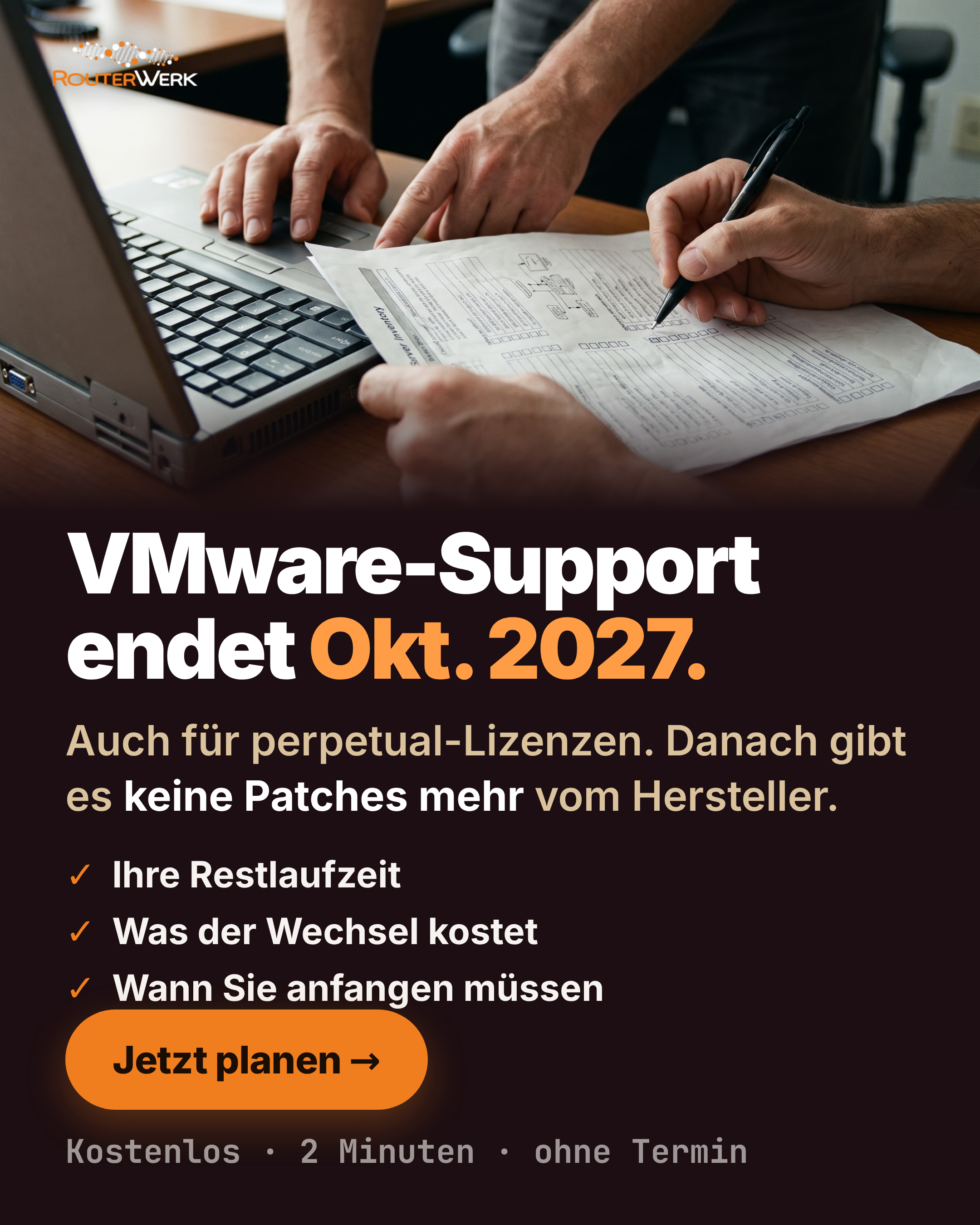 VMware-Support endet Okt. 2027